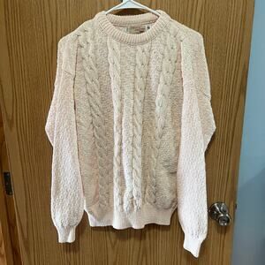 Vintage The Fox Collection Chunky Textured Knit Sweater Size Medium Grandpa